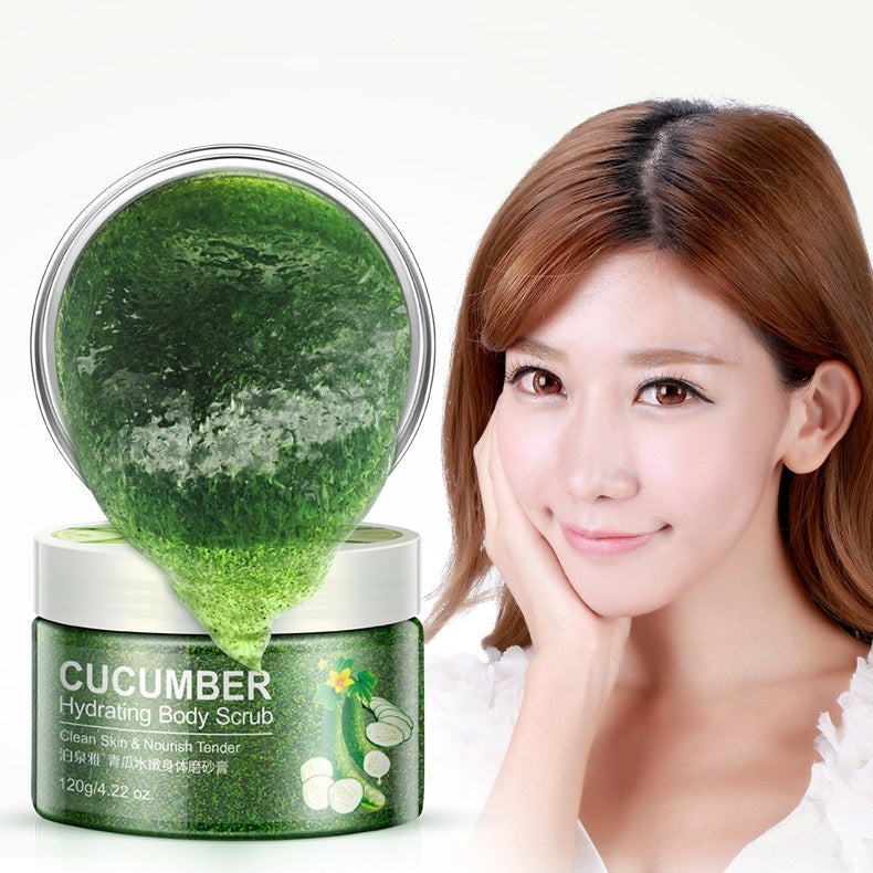 Cucumber skin peels facial scrub