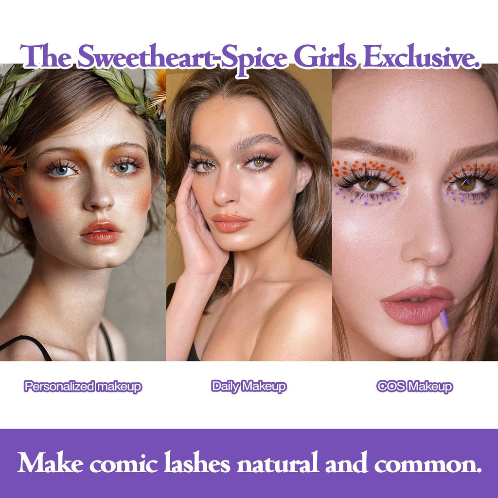 5 Pairs Manga Lashes Korean Makeup Artificial False Eyelashes