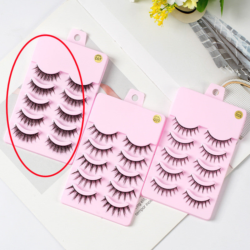 5 Pairs Manga Lashes Korean Makeup Artificial False Eyelashes