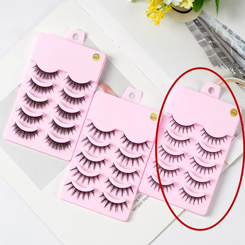 5 Pairs Manga Lashes Korean Makeup Artificial False Eyelashes