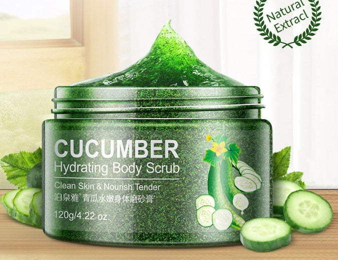 Cucumber skin peels facial scrub