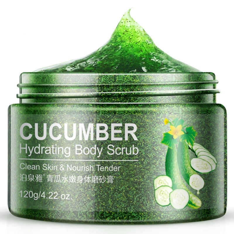 Cucumber skin peels facial scrub