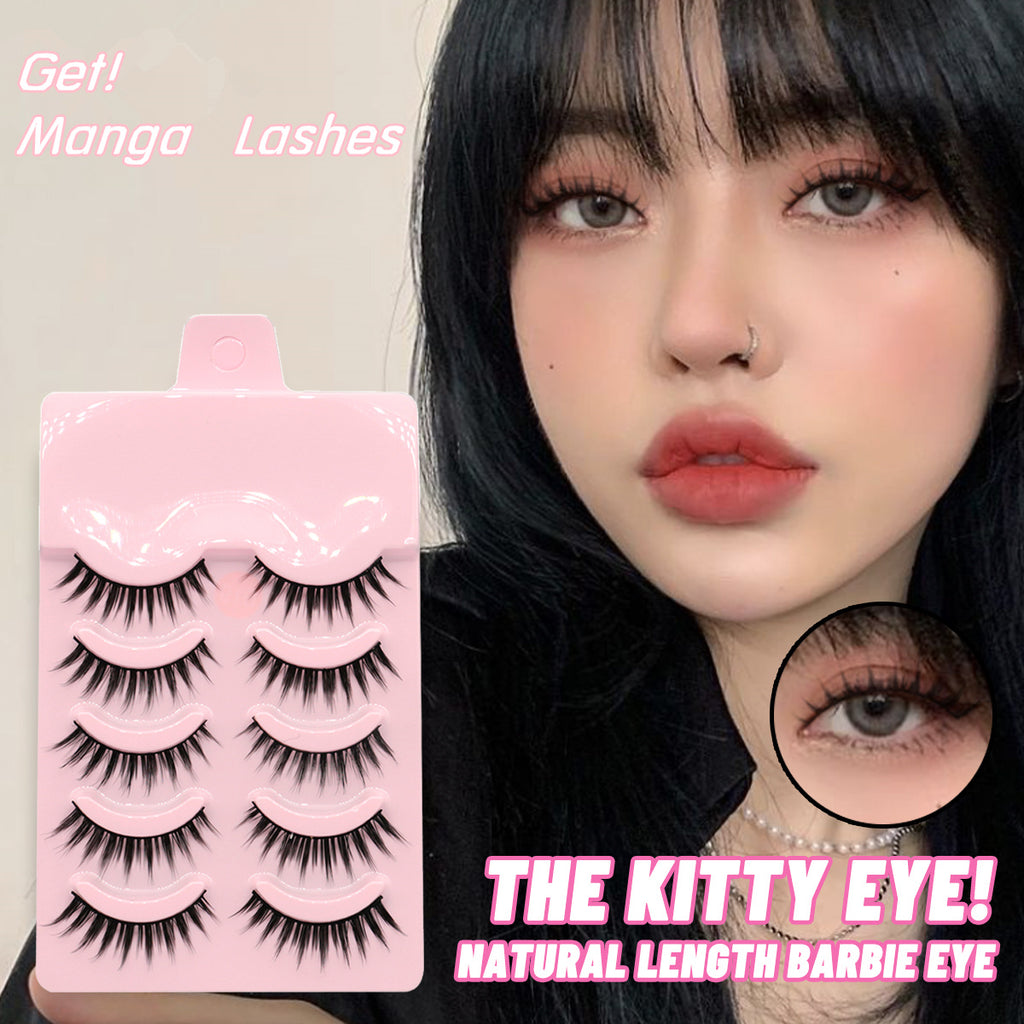 5 Pairs Manga Lashes Korean Makeup Artificial False Eyelashes