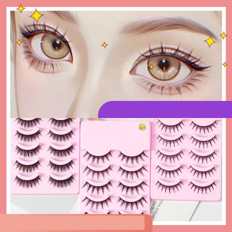 5 Pairs Manga Lashes Korean Makeup Artificial False Eyelashes